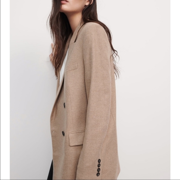 BNWOT Zara Wool Blend Blazer - Picture 4 of 6
